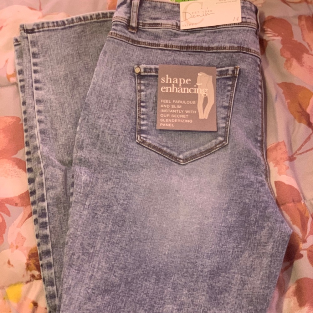 Denim Mid-rise skinny jeans